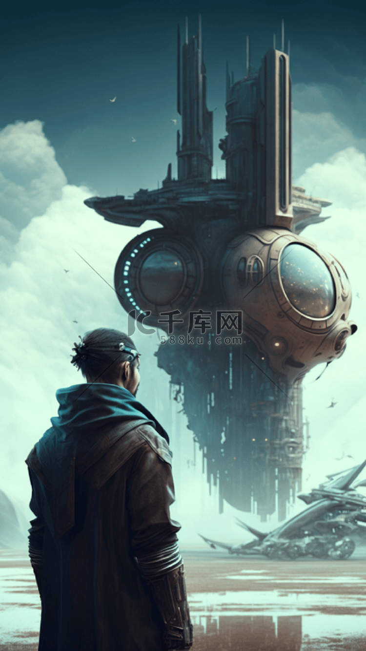 科技悬空，创新未来交汇点,悬空架子科技创作,第1张