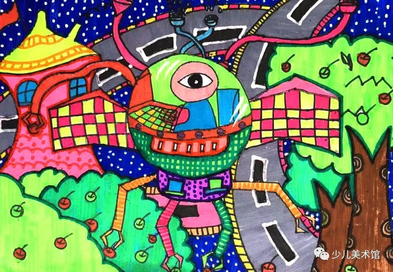 幼儿科技发明画，启蒙未来创新者的创意奇航,在幼儿的纯真世界里，想象力如同浩瀚无垠的星空，璀璨夺目，而科技发明画，正是这浩瀚星空中最为耀眼的星辰，它不仅点燃了幼儿对科学的热情，更在他们的心中播下了创新思维的，培养了动手实践的能力，让我们一同踏入幼儿创作科技发明画的奇幻世界，感受这场充满魔力的探索之旅。,幼儿创作科技发明画,第1张